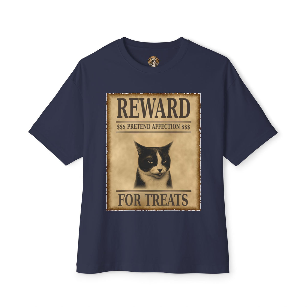 Reward for Treats Cat Tee — Vintage Wanted Poster Graphic T-Shirt